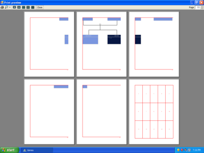 The print-preview. The last page show the assembly sheet. Click on the image for a larger view.